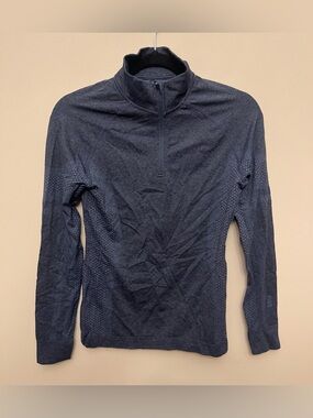 Figs Salta Seamless 1/4 Zip Long Sleeve Women's Size Small Night Sky